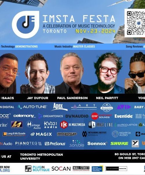 38 Music Technology Companies, 25 Master Classes and Workshops, Song Reviews, Yogi The Producer and more at  IMSTA FESTA Toronto 2024