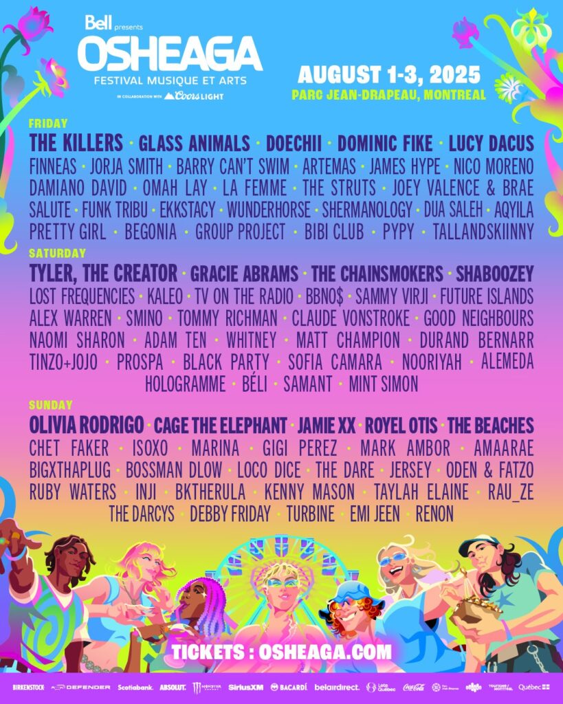 The Full Lineup For Osheaga 2025 Is Headliners The Killers, Tyler, The Creator & Olivia Rodrigo